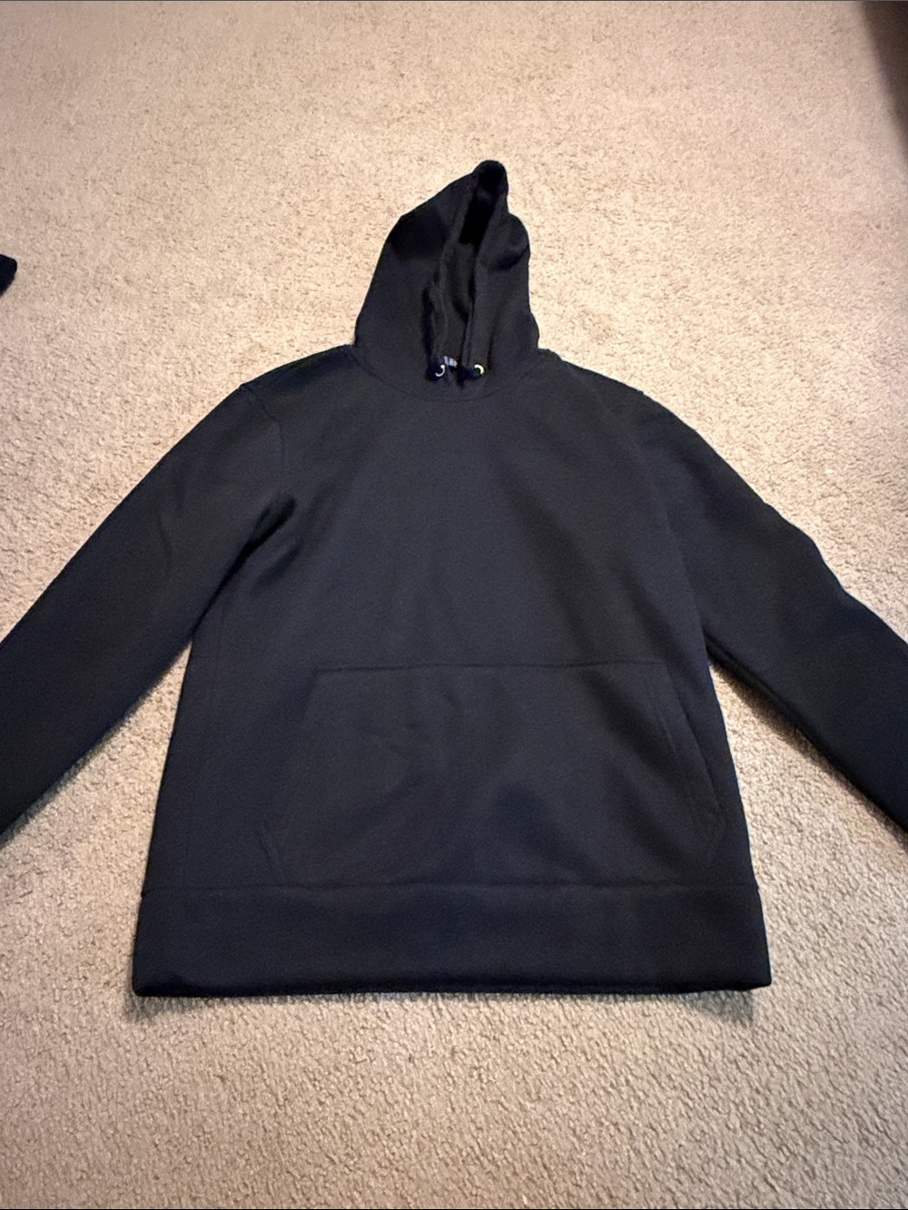 Men's Black Pullover Hoodie - Classic Everyday Sweatshirt